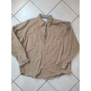 Carhartt Shirt Jac Mens XL Brown Good Flannel Lined Canvas S96BRN Workwear